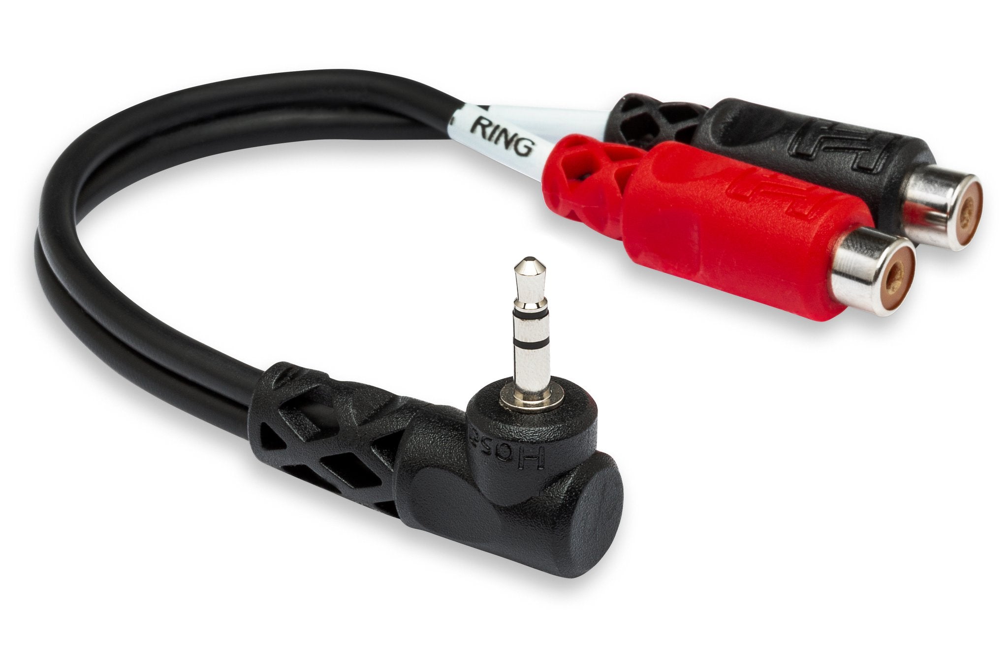 Stereo Breakout, Right-angle 3.5 mm TRS to Dual RCAF - Full