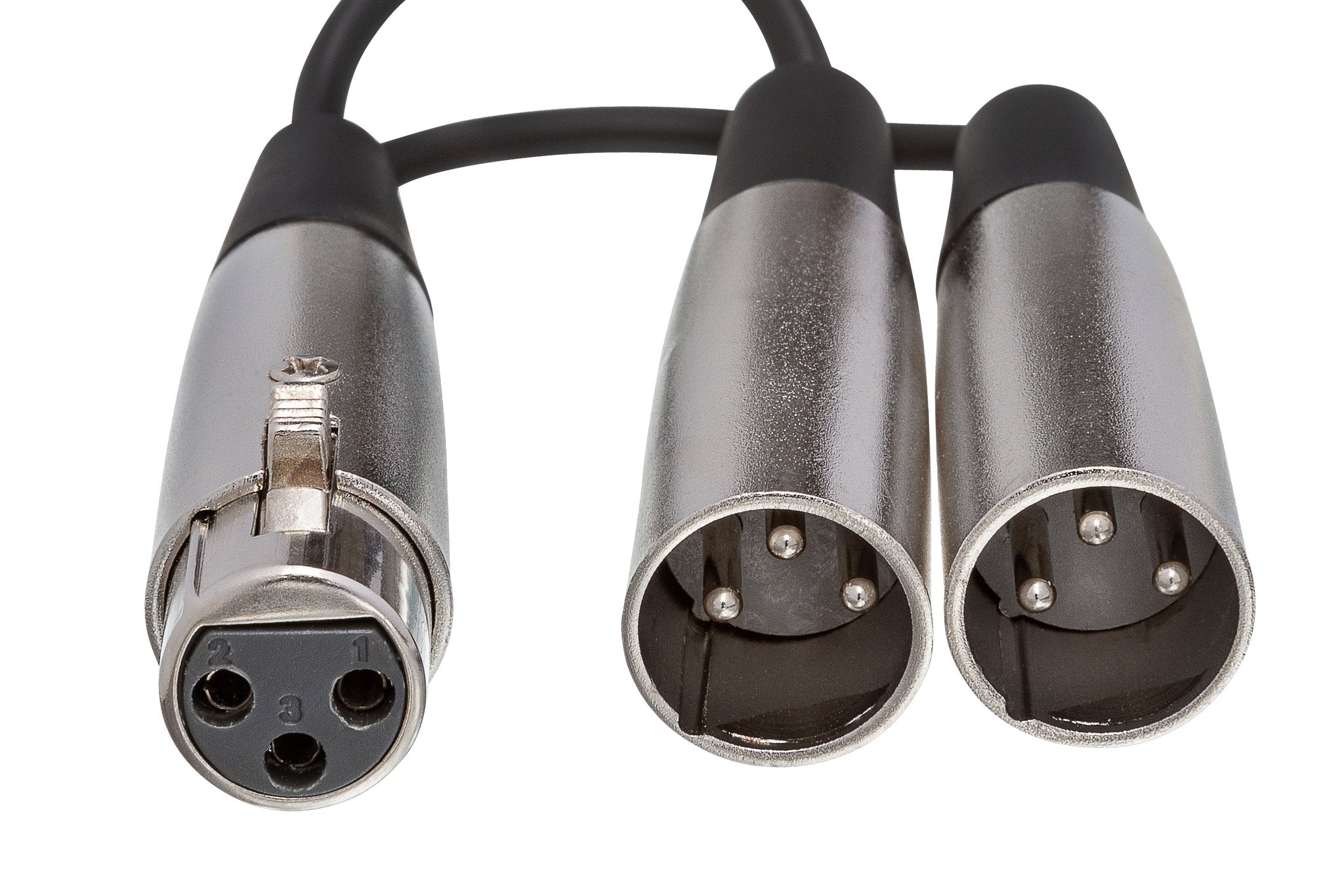 Y Cable, XLR3F to Dual XLR3M - Front