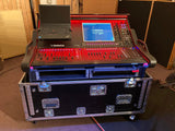Digico Q225 Quantum 225 Flip-Ready Hydraulic Console Easy Retracting Lifting Flight Case with 2U Rack and wheels