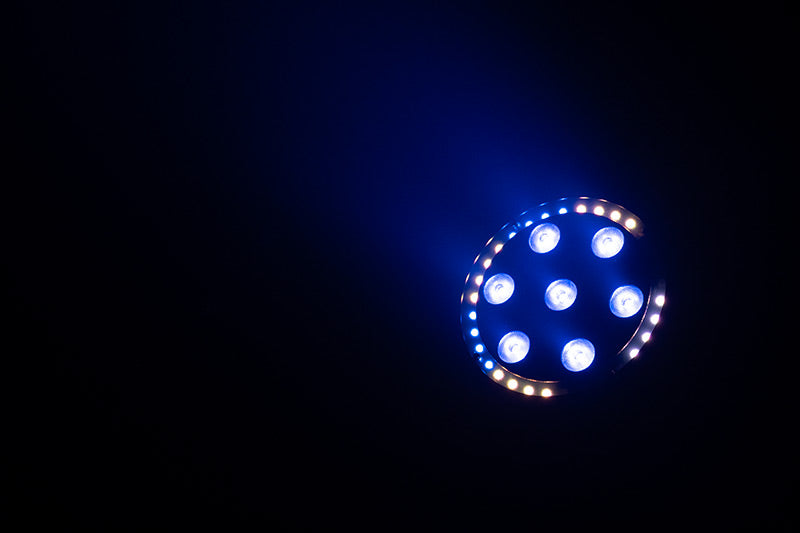 LP-8R  7x 8W Quad (RGBW) w/ RGB Ring Par