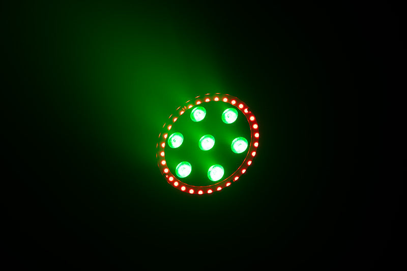 LP-8R  7x 8W Quad (RGBW) w/ RGB Ring Par