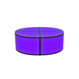 4X4 ft - 16" Circle LUMOStage™ Modular Illuminated Acrylic Stage Platform System with Interlocking Cube Sections