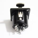Panel Mount XLR-3 PIN Female Black