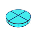 4X4 ft - 8" Circle LUMOStage™ Modular Illuminated Acrylic Stage Platform System with Interlocking Cube Sections