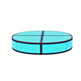 4X4 ft - 8" Circle LUMOStage™ Modular Illuminated Acrylic Stage Platform System with Interlocking Cube Sections