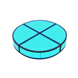 4X4 ft - 8" Circle LUMOStage™ Modular Illuminated Acrylic Stage Platform System with Interlocking Cube Sections