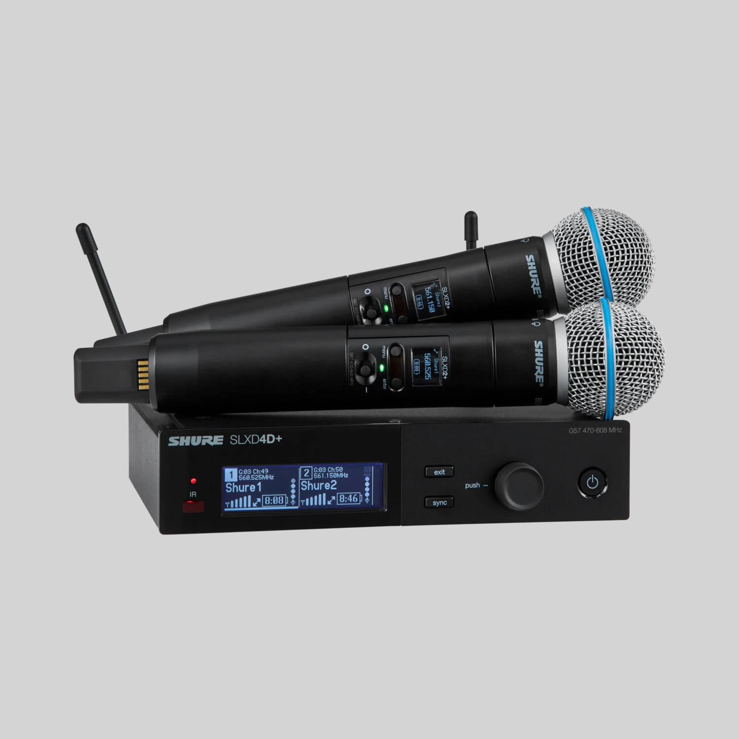 SLXD24D+/B58 - Dual Wireless System with 2 SLXD2+/B58 Handheld Transmitters