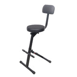 Portable Folding AV Operator DJ Keyboard Drum Height Adjustable Throne Chair with 13 in. Velvet Padded Cushion