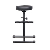 Portable Folding AV Operator DJ Keyboard Drum Height Adjustable Throne Chair with 13 in. Velvet Padded Cushion