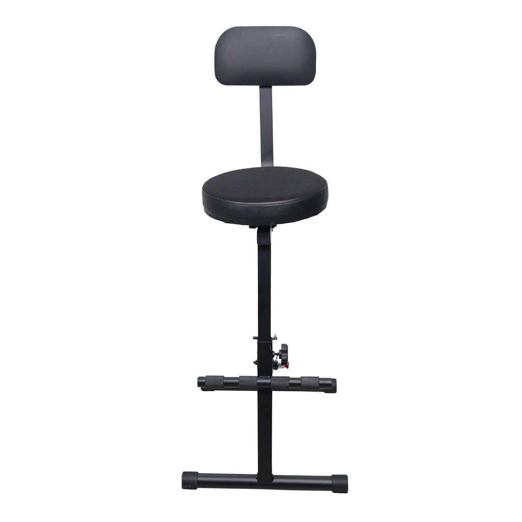 Portable Folding AV Operator DJ Keyboard Drum Height Adjustable Throne Chair with 13 in. Velvet Padded Cushion