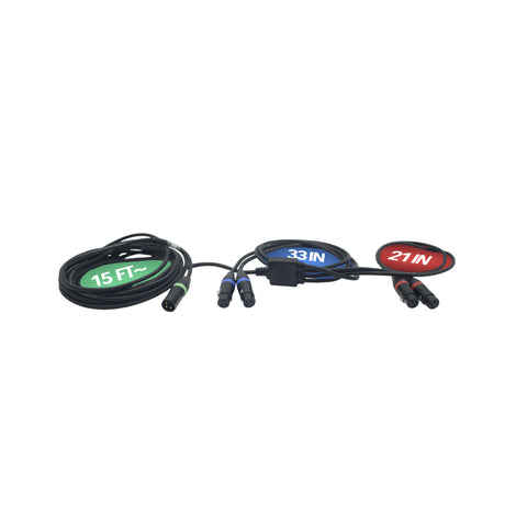 17FT 1 to 4 Outlet 3PIN DMX CABLE High Performance