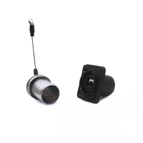 Seetronic Dual-Channel Fiber Socket with Automatic Sealing Shutter (IP65 Rated)