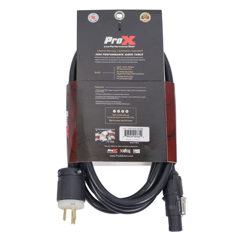6FT 12AWG NEMA 5-15P Edison Male to REAN powerCON TRUE1 Female Locking Power Cable – IP65