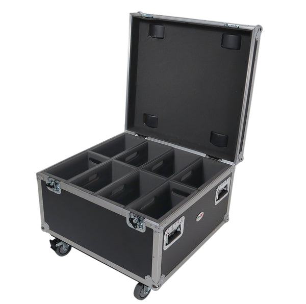 Par Can Universal Utility Case 4" Wheels Will Hold 4 of 12" x12" Large or 8 of 12" x 5.5" Slim LED Par Lights