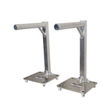 Set of 2 Inverted Lighting Mount Top Plates with 24"H and 16"L, 2" OD Arm