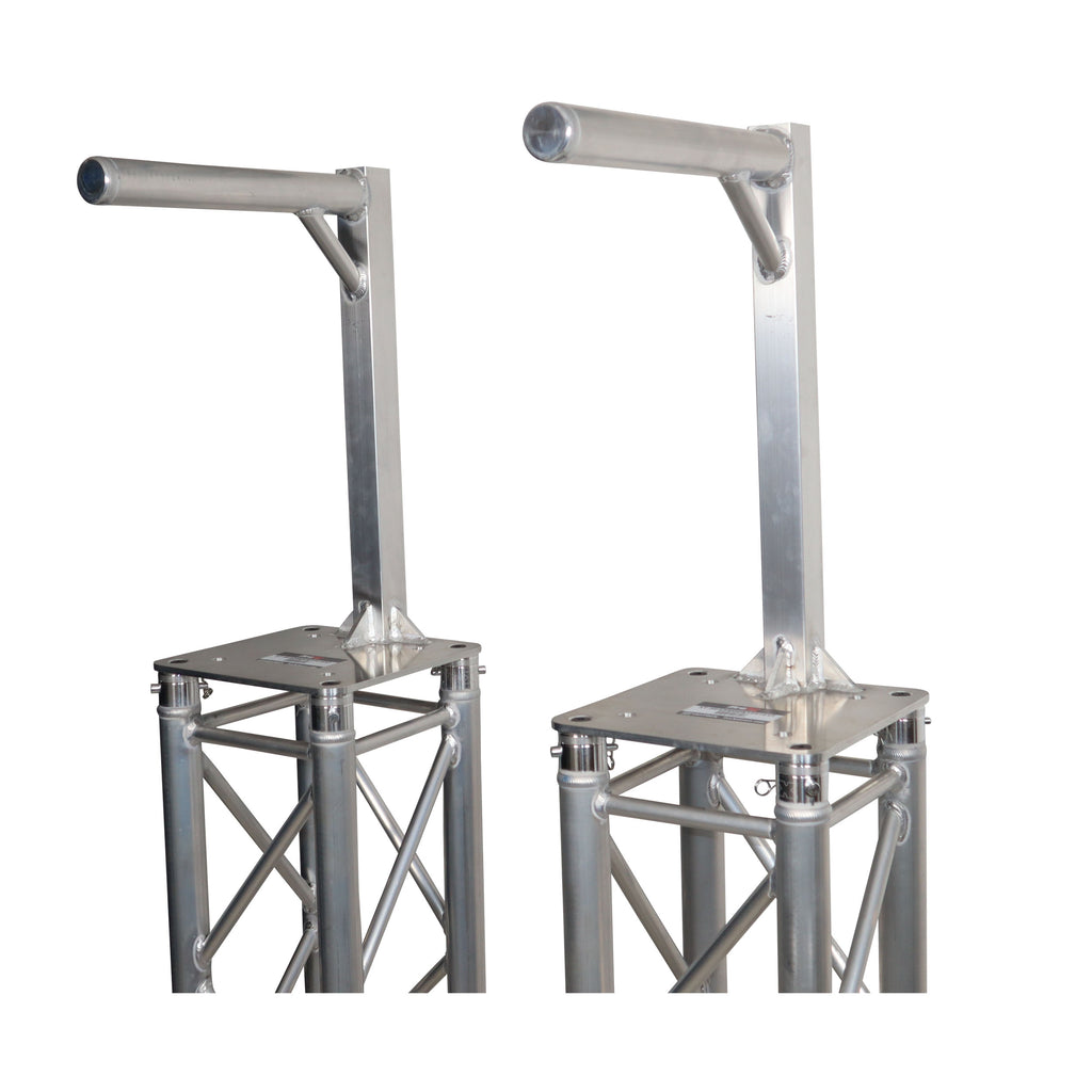 Set of 2 Inverted Lighting Mount Top Plates with 24"H and 16"L, 2" OD Arm