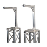 Set of 2 Inverted Lighting Mount Top Plates with 24"H and 16"L, 2" OD Arm