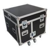 Mobile Office Foldable Pro Desk Flight case Workstation 60x30" Table Top, Drawer and Wheels