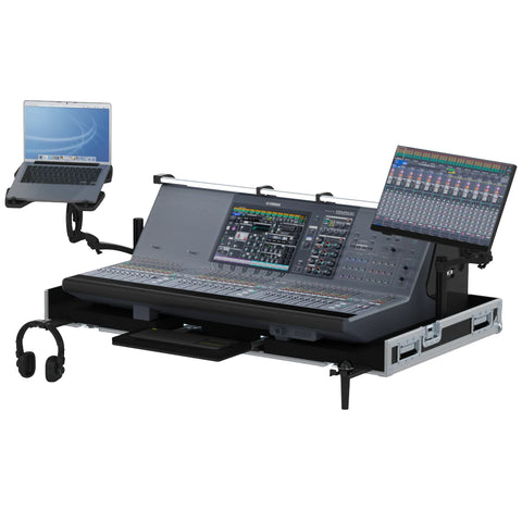 Flight case for Yamaha Rivage PM3 CS-R3 Audio Console Mixer with Doghouse and Wheels by Santosom