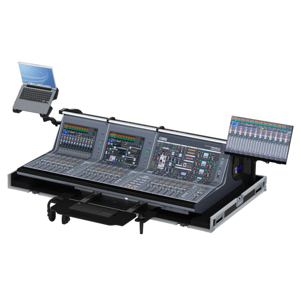 Flight case for Yamaha Rivage PM7 CSD-R7 PM10 CS-R10 Audio Console Mixer with Doghouse and Wheels by Santosom