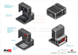 Video Controller Flight Case for Blackmagic ATEM 1 M/E Camera Control Panel 3U + 6U by Santosom