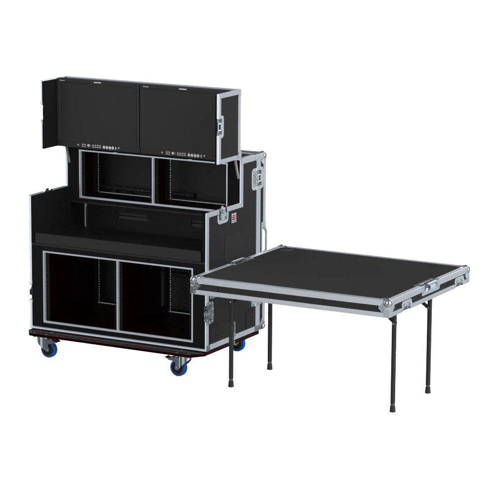 Video Controller Regie 2x 24" Monitors + rack, 560-BRR 9U + 6U by Santosom