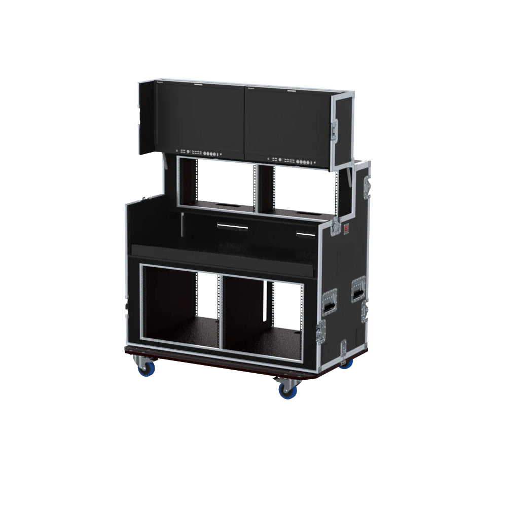 Video Controller Regie 2x 24" Monitors + rack, 560-BRR 9U + 6U by Santosom