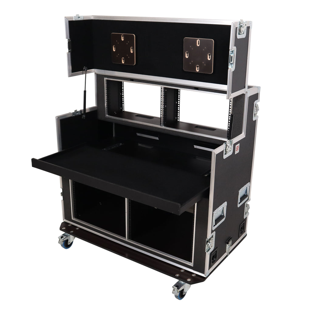 Video Controller Regie 2x 24" Monitors + rack, 560-BRR 9U + 6U by Santosom