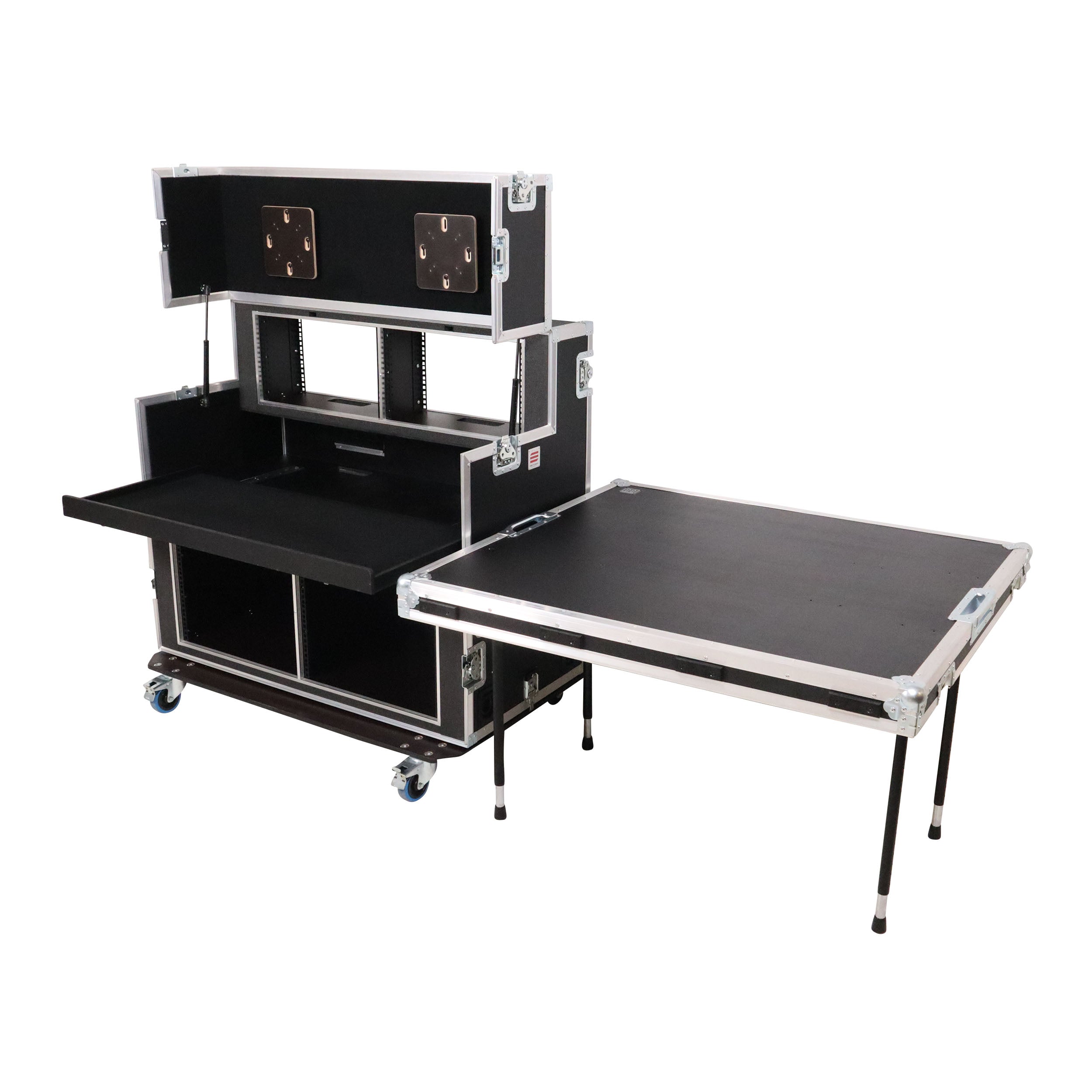 Video Controller Regie 2x 24" Monitors + rack, 560-BRR 9U + 6U by Santosom