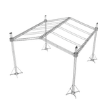 F34 Stage Roofing Truss System with Ground Support Speaker Wings and Chain Hoists – 32 x 30 x 32 Ft.