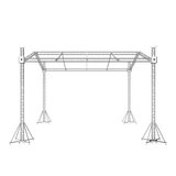 F34 Stage Roofing Truss System with Ground Support Speaker Wings and Chain Hoists – 32 x 30 x 32 Ft.