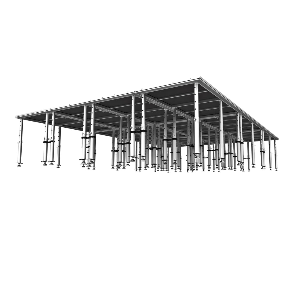 StageQ 16x24ft Portable Stage Platform Package with 12 Decks Event Staging System 28-48" Height