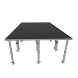 StageQ 12x8ft Portable Stage Platform Package with 3 Decks Event Staging System 28-48" Height