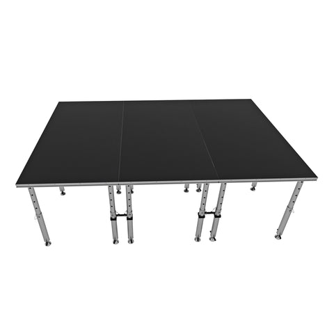 StageQ 12x8ft Portable Stage Platform Package with 3 Decks Event Staging System 28-48