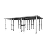 StageQ 12x8ft Portable Stage Platform Package with 3 Decks Event Staging System 28-48" Height
