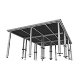 StageQ 12x8ft Portable Stage Platform Package with 3 Decks Event Staging System 28-48" Height