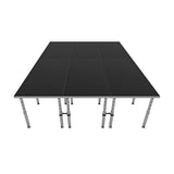 StageQ 12x16ft Portable Stage Platform Package with 6 Decks Event Staging System 28-48" Height