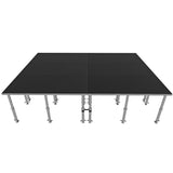 StageQ 12x16ft Portable Stage Platform Package with 6 Decks Event Staging System 28-48" Height