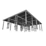 StageQ 12x16ft Portable Stage Platform Package with 6 Decks Event Staging System 28-48" Height