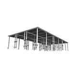 StageQ 12x24ft Portable Stage Platform Package with 9 Decks Event Staging System 28-48" Height
