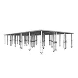 StageQ 12x24ft Portable Stage Platform Package with 9 Decks Event Staging System 28-48" Height