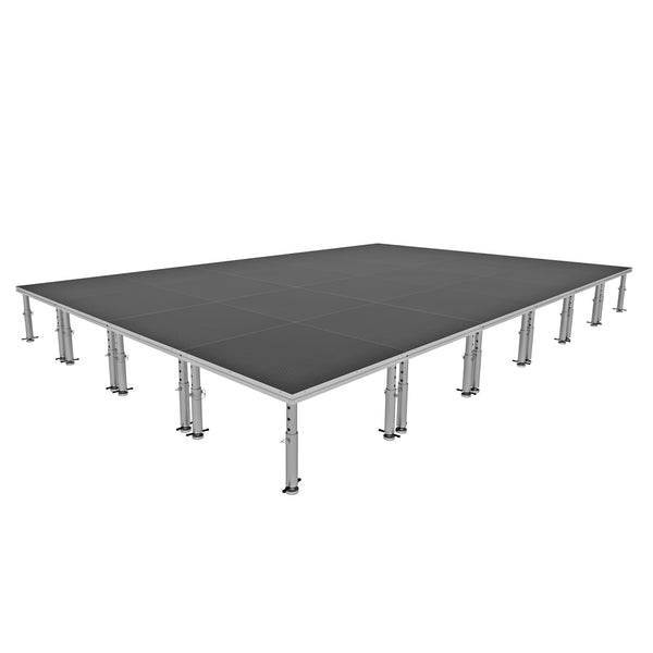 StageOne 16 ft x 24 ft / 4x4 Package – 24 Decks w/ 16–22 inch Adjustable Legs