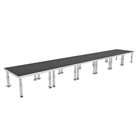 StageOne 24 ft x 4 ft / 4x4 Package – 6 Decks w/ 16–22 inch Adjustable Legs