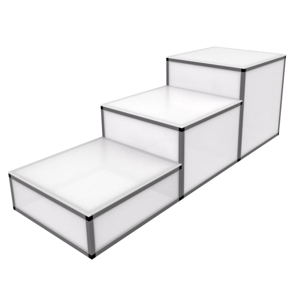 Trophy Winners ProX LUMOStage™ Modular Illuminated Acrylic Stage Platform System with Interlocking Cube Section
