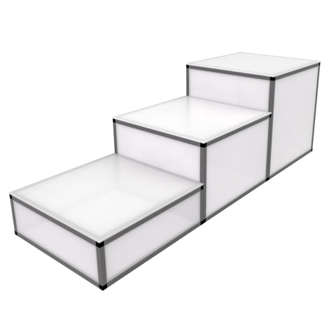 Trophy Winners ProX LUMOStage™ Modular Illuminated Acrylic Stage Platform System with Interlocking Cube Section