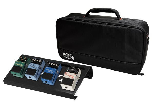 Gator Cases GPBLAK1 Black Aluminum Pedal Board; Small w/ Carry Bag