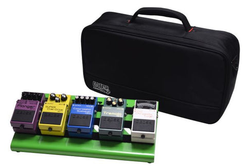 Gator Cases GPBLAKGR Green Aluminum Pedal Board; Small w/ Carry Bag