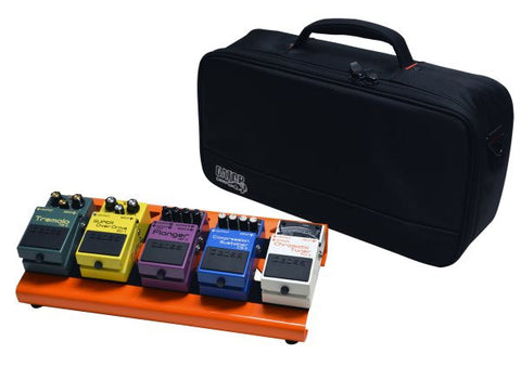 Gator Cases GPBLAKOR Orange Aluminum Pedal Board; Small w/ Carry Bag