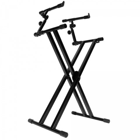 On Stage KS7292 Double-X Ergo Lok Keyboard Stand with 2nd Tier - Image 1