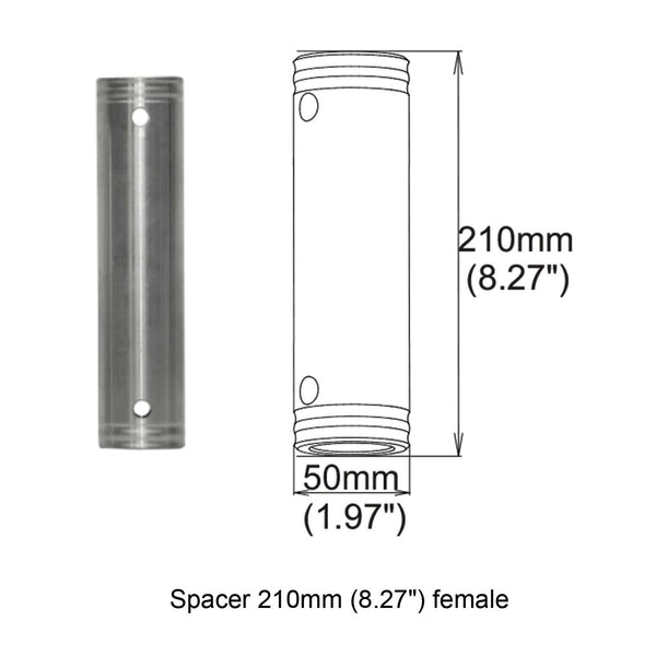 Spacer 210mm Female Coupler